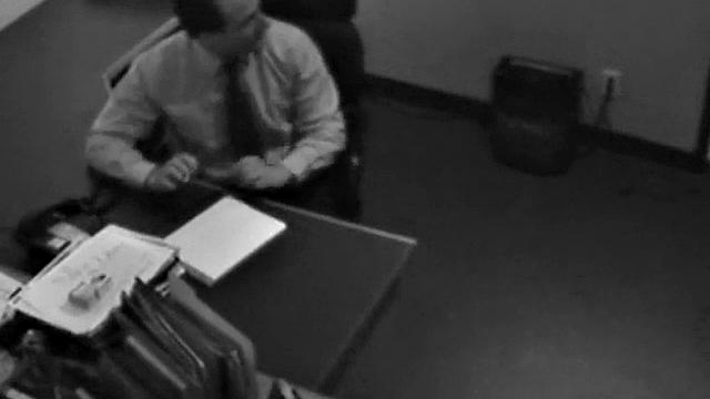 Naughty office slut sucks dick