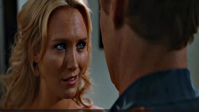 Nicky Whelan's hot hotel room scene - a smiley blonde gets naughty!