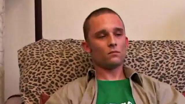 Amateur Casey Olson methodically strips down as he works on his growing cock. Once naked and hard, he strokes with determination. After bringing himself close to the edge Casey explodes all over his chest.