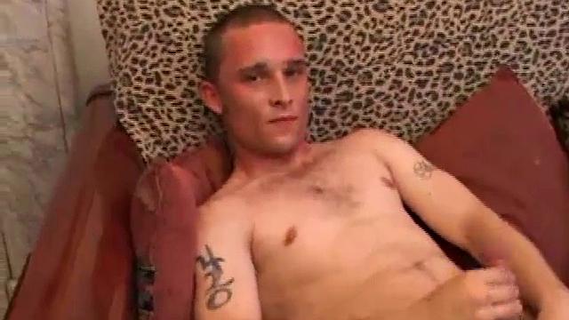 Amateur Casey Olson methodically strips down as he works on his growing cock. Once naked and hard, he strokes with determination. After bringing himself close to the edge Casey explodes all over his chest.