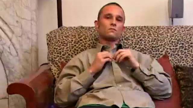Amateur Casey Olson methodically strips down as he works on his growing cock. Once naked and hard, he strokes with determination. After bringing himself close to the edge Casey explodes all over his chest.