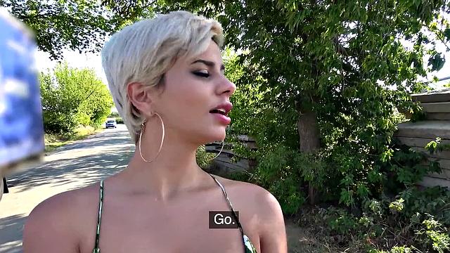 Busty crazy MILF in hot public fuck