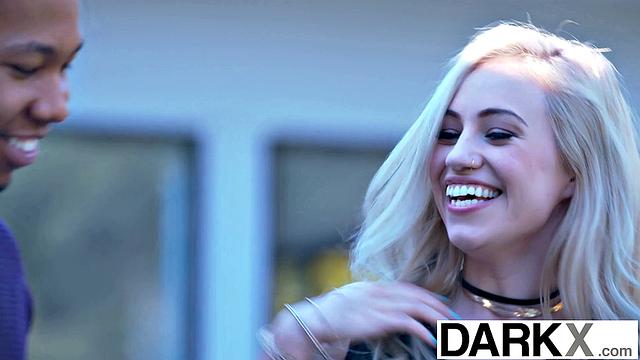 Petite Blonde Fucks BBC Lover At Home - Lyra Law - DarkX