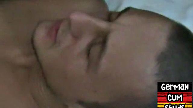 Amateur German jock in hot action