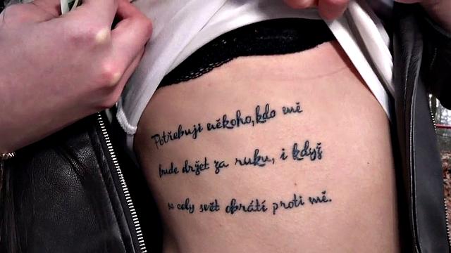 Inked european beauty sucking during POV sex in missionary