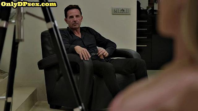 sexy babe in lingerie double pounded