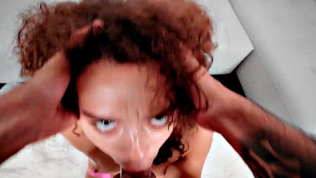 Facefucked 21yo gagging on cock after fingering