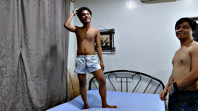 This cute ticklish Asian boy returns for a old tie and tickle session with Daddy Mike and Vahn Valdez. Fully equipped with feathers, hairbrush, and lubricant, Daddy and Vahn put this little twink through tickling hell.