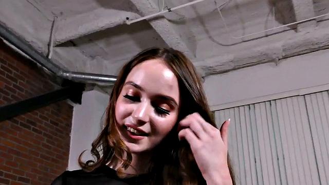 Tugjob POV babe teasing cock with wanking action