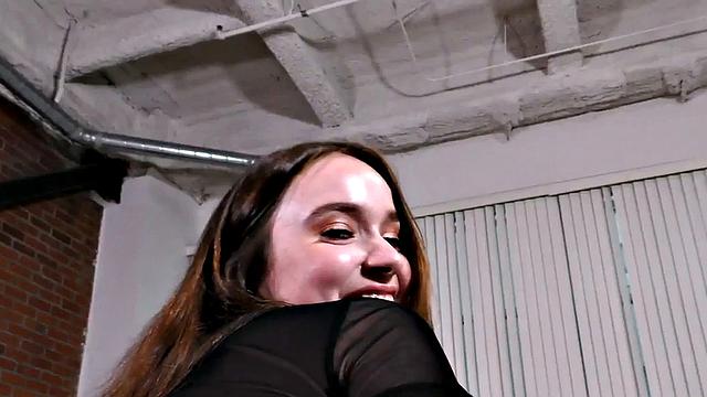 Tugjob POV babe teasing cock with wanking action