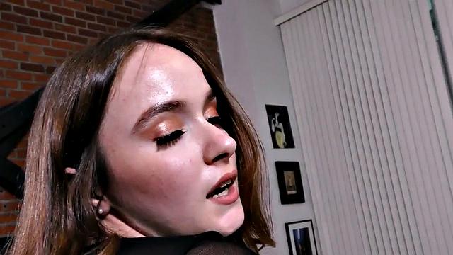 Tugjob POV babe teasing cock with wanking action