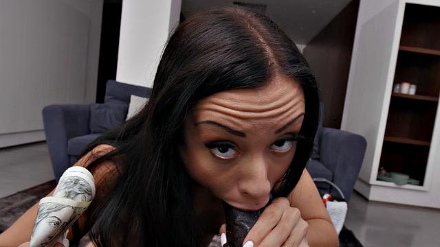 Raunchy maid banged by BBC after bj