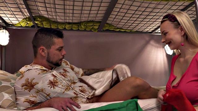 Big-titted babe drilled in hostel