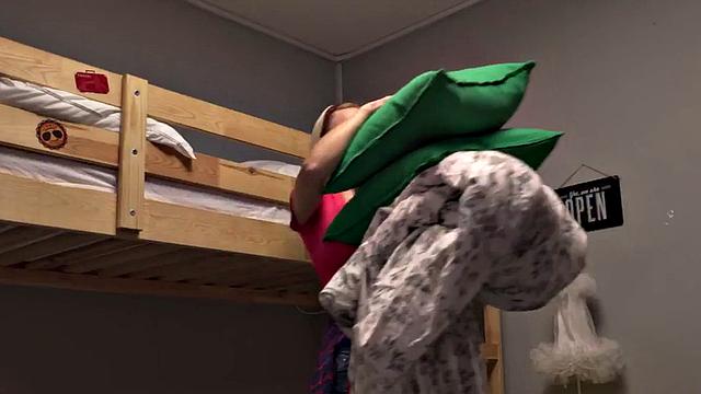 Big-titted babe drilled in hostel