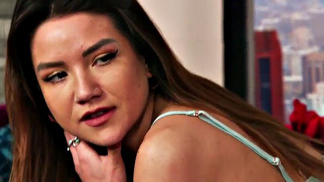 CFNM voyeur 21yo in lingerie teases wanking man