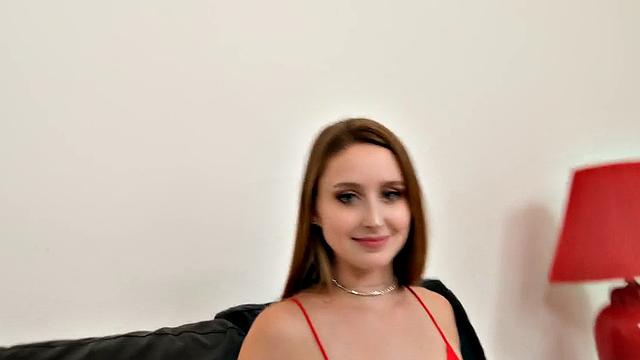 Amateur babe deepthroats and rides hard cock