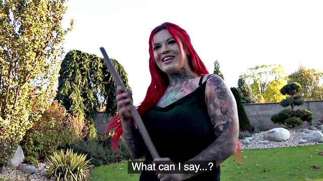 Public sex with busty neighbor