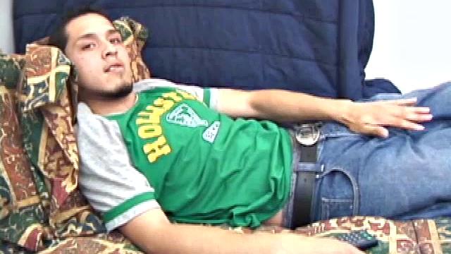 Juice likes to tease before releasing his cock from his boxers. He uses spit to lube up and then starts stroking himself softly. After edging himself a few times, he picks up the pace and shoots a warm load in his mouth.