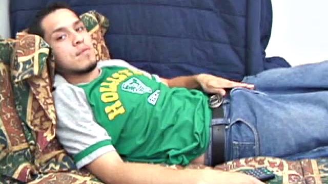 Juice likes to tease before releasing his cock from his boxers. He uses spit to lube up and then starts stroking himself softly. After edging himself a few times, he picks up the pace and shoots a warm load in his mouth.