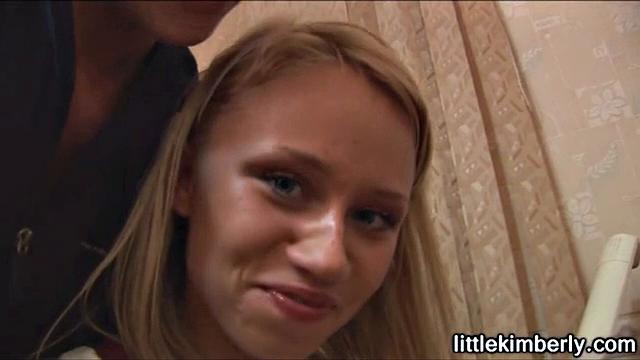 Little Kimberly Blows and Fucked while studying