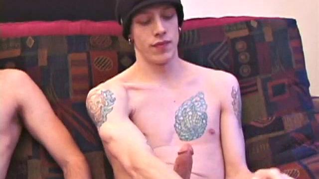 Shane drops his guard and takes a hard cock in his mouth