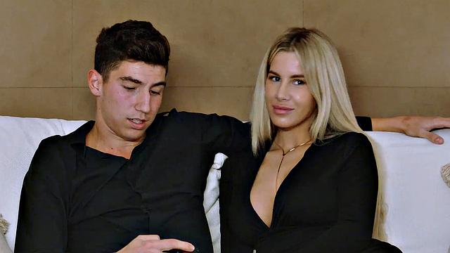 Mrs. Naughty demonstrates her talents. A horny housewife fellates her visitor in the kitchen - enjoy HD XXX!