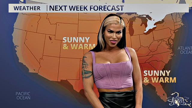Weather Girl's Cum Drip