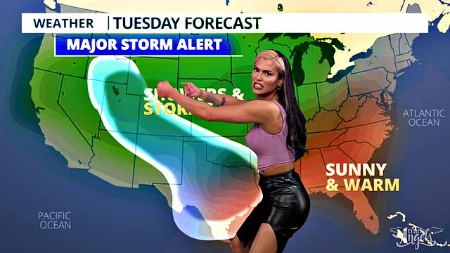 Weather Girl's Cum Drip