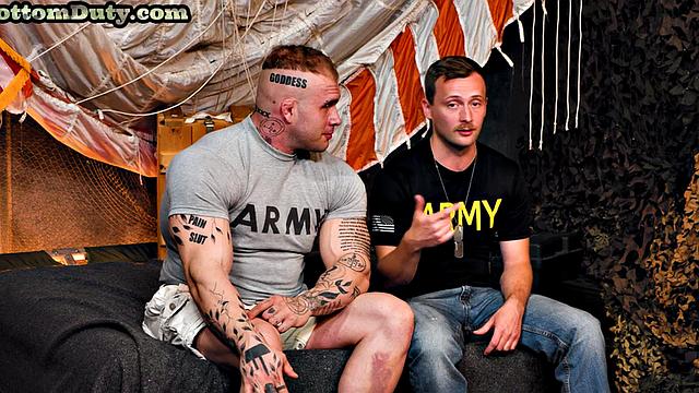 Military amateur hunk bareback fucked by roommate