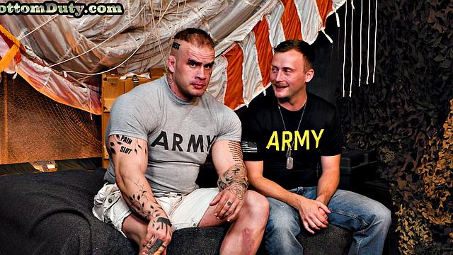 Military amateur hunk bareback fucked by roommate