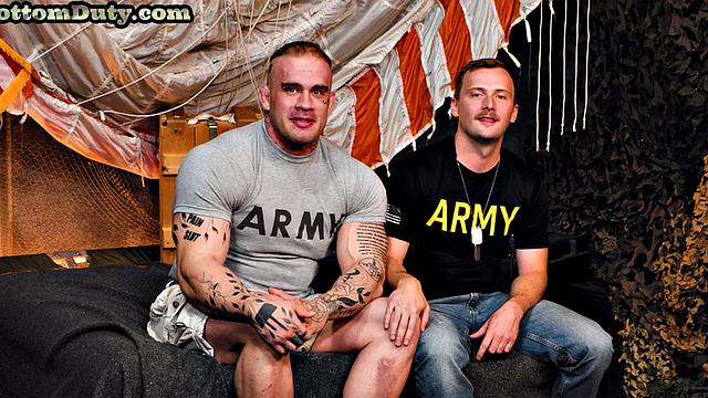 Military amateur hunk bareback fucked by roommate