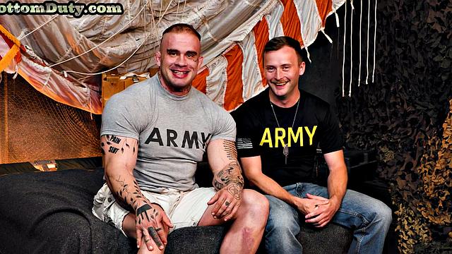 Military amateur hunk bareback fucked by roommate