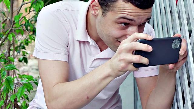 Watch stepmom with a hot body get freaky with a lucky guy outdoors in a wild threesome