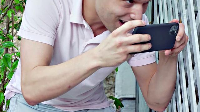 Watch stepmom with a hot body get freaky with a lucky guy outdoors in a wild threesome