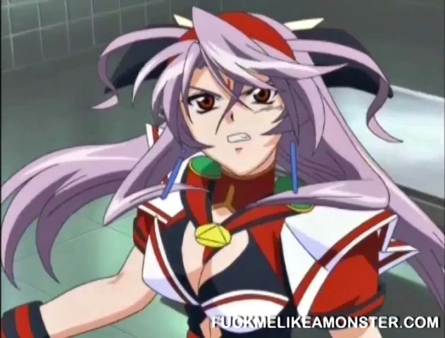 Weird anime storyline with angry busty teen slut