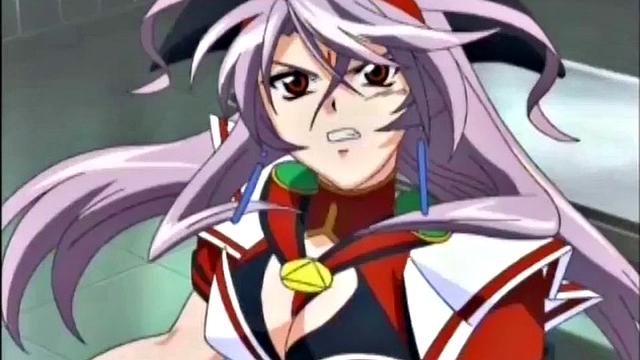 Weird anime storyline with angry busty teen slut