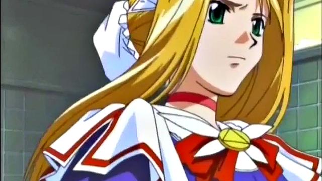 Weird anime storyline with angry busty teen slut