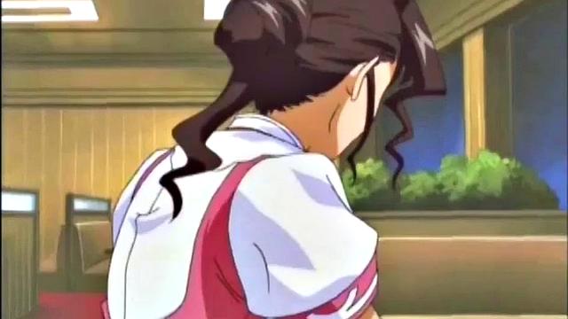 Weird anime storyline with angry busty teen slut
