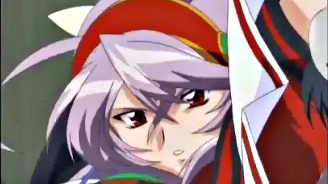 Weird anime storyline with angry busty teen slut