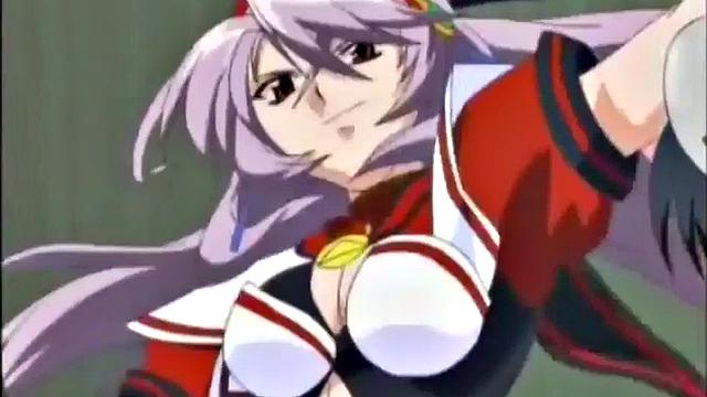 Weird anime storyline with angry busty teen slut