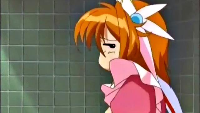 Weird anime storyline with angry busty teen slut