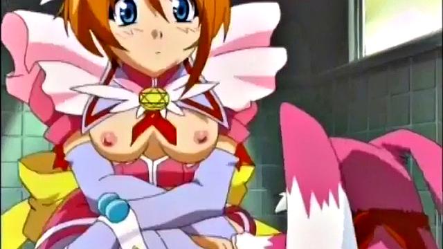 Weird anime storyline with angry busty teen slut