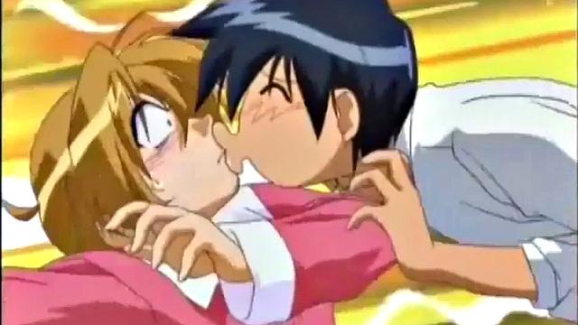 Weird anime storyline with angry busty teen slut