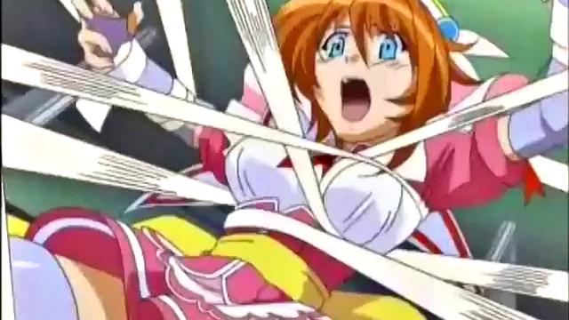 Weird anime storyline with angry busty teen slut