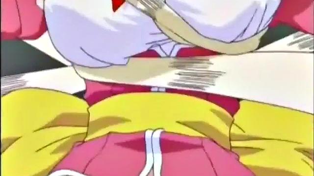 Weird anime storyline with angry busty teen slut