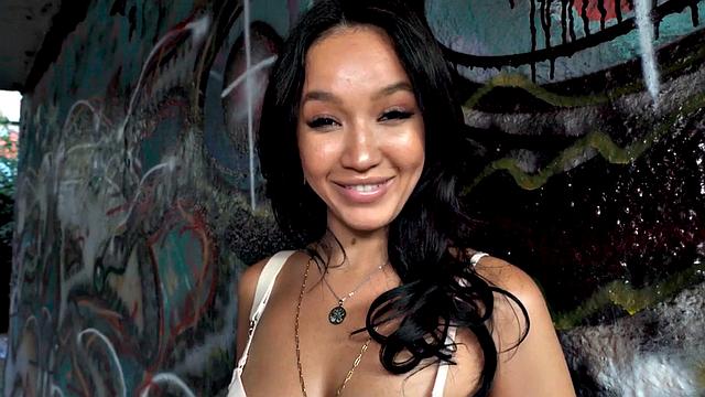 Stunning public babe got pussy fucked in doggystyle