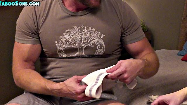 Stepdaddy barebacks sweet asshole while home alone