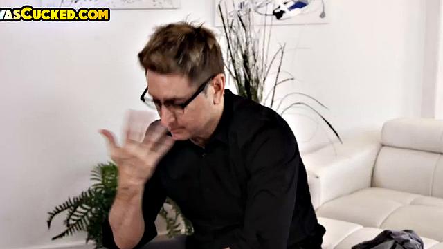 Unfaithful bride pounded by BBC while husband watches