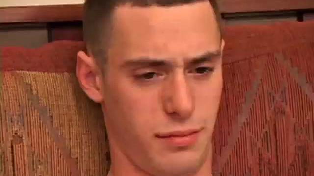 Brady and Rob watch a porn video, wile they strip naked. Then, after lubing up, the two start stroking their cocks. Rob goes down on Brady, and then Brady returns the favor.