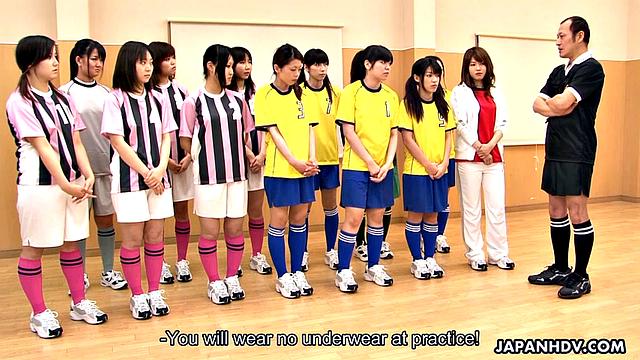 Amazing group sex with Japanese soccer players